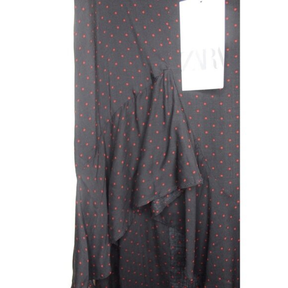 NWT Zara Ruffled Polka Dot Maxi Skirt size XS - Picture 7 of 11